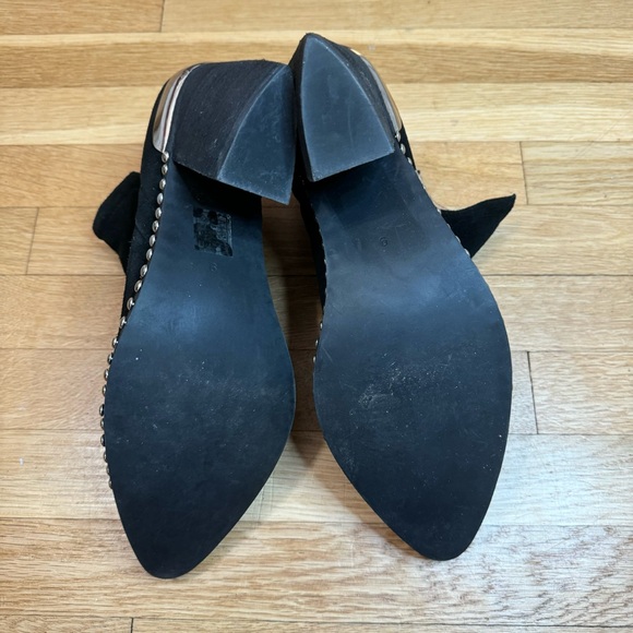 Jeffrey Campbell Optimum ST Black Oiled Silver Suede Studded Boots 9 - Picture 8 of 11